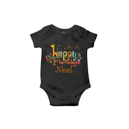 THE PRINT PLATTER Kids 1st Birthday Printed Ultra bio wash & Envelope Neck Bodysuit-picture-27