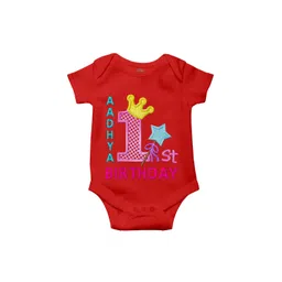 THE PRINT PLATTER Kids 1st Birthday Printed Ultra Bio Wash Cotton Bodysuit-picture-17