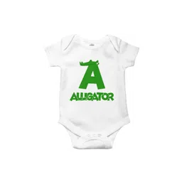 THE PRINT PLATTER Kids Alligator Printed Cotton Bodysuits with Envelope Neck-picture-28