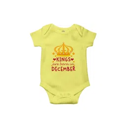 THE PRINT PLATTER Kids Born In December Printed Envelope Neck Cotton Bodysuit-picture-26