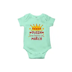 THE PRINT PLATTER Kids Born In March Printed Cotton Bodysuits with Envelope Neck-picture-16