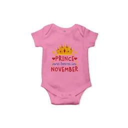 THE PRINT PLATTER Kids Born In November Printed Ultra bio wash with Envelope Neck Bodysuit-picture-17
