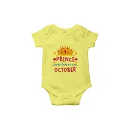 THE PRINT PLATTER Kids Born In October Printed Ultra bio wash with Envelope Neck Bodysuit-picture-18