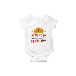 THE PRINT PLATTER Kids Infants Born In February Printed Envelope Neck bio wash Bodysuits-picture-29