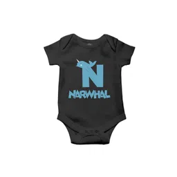 THE PRINT PLATTER Kids Infants Narwhal Printed Envelope Neck Bio Wash Cotton Bodysuit-picture-52