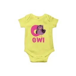 THE PRINT PLATTER Kids Owl Printed Ultra bio wash with Envelope Neck Cotton Bodysuit-picture-13