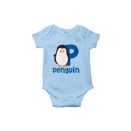 THE PRINT PLATTER Kids Penguin Printed Envelope Neck Cotton Bodysuit-picture-42