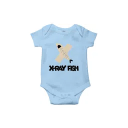 THE PRINT PLATTER Kids X Ray Fish Printed Envelope Neck Cotton Bodysuit-picture-22