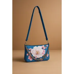 THE PURANI JEANS Denim Floral Shoulder Bag-picture-18