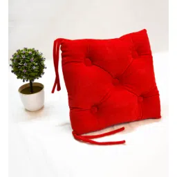 the purple tree Red Velvet Cotton Filled 16X16 Inch Chair Pad-picture-18