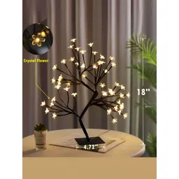 The Purple Tree White & Black Floral Shape LED String Lights-image-4