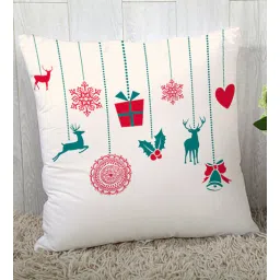 the purple tree White Christmas Theam Polyester 16 X 16 Inchs Kids Cushion Cover-picture-38