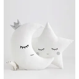 the purple tree White Cotton Blend Moon Cloud & Star Shaped Pillows (Set of 2)-picture-29