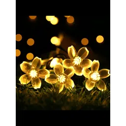 The Purple Tree White Floral Shape Festive LED String Lights-image-1