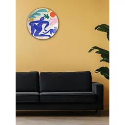 THE QUIRKY HOME A Joyful Moment White & Blue Printed Ceramic Wall Plate-picture-21