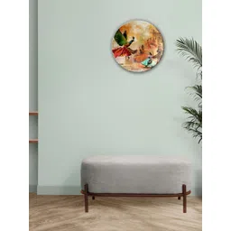 THE QUIRKY HOME Beige & Red Printed Decorative Ceramic Wall Plate-picture-13