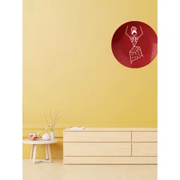 THE QUIRKY HOME Red & White Printed Ceramic Wall Plates-picture-36