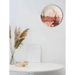 THE QUIRKY HOME White & Beige Printed Ceramic Wall Plate-picture-34