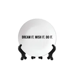 THE QUIRKY HOME White & Black Dream It Wish It Do It Printed Ceramic Wall Decor image 2