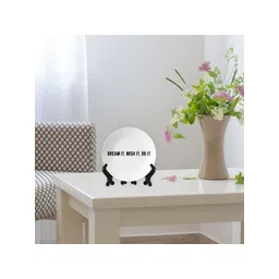 THE QUIRKY HOME White & Black Dream It Wish It Do It Printed Ceramic Wall Decor image 3