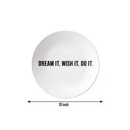 THE QUIRKY HOME White & Black Dream It Wish It Do It Printed Ceramic Wall Decor image 5