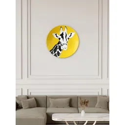 THE QUIRKY HOME White & Black Giraffe Printed Ceramic Wall Plates-picture-20