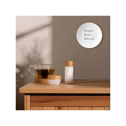 THE QUIRKY HOME White & Black Restart Reset Refocus Printed Ceramic Decorative Wall Decor-picture-36