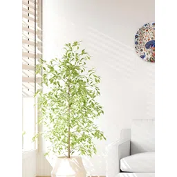 THE QUIRKY HOME White & Blue Mughal Bird & Floral Printed Ceramic Decorative Wall Decor-picture-20