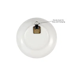 THE QUIRKY HOME White & Green Indian Folk Art Printed Ceramic Wall Plate image 2