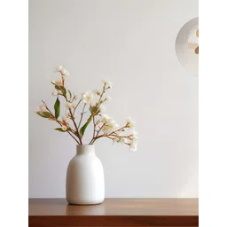 THE QUIRKY HOME White & Green Leaf Printed Ceramic Wall Plates-picture-30