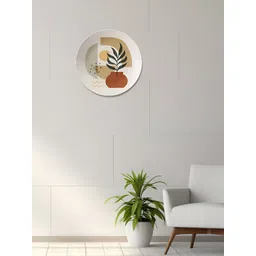 THE QUIRKY HOME White & Green Printed Ceramic Wall Plates-picture-29