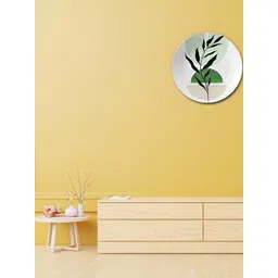 THE QUIRKY HOME White & Green Printed Ceramic Wall Plates-picture-35