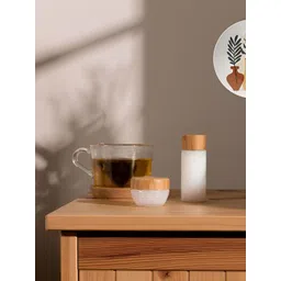 THE QUIRKY HOME White & Green Printed Ceramic Wall Plates-picture-20