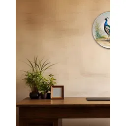 THE QUIRKY HOME White & Green Printed Decorative Ceramic Wall Plate-picture-25