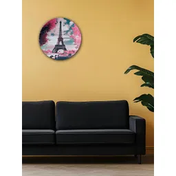 THE QUIRKY HOME White & Pink Printed A Taste of Paris Decorative Ceramic Wall Plate-picture-26