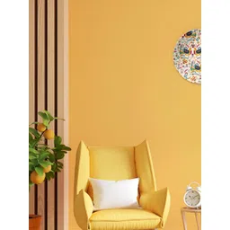 THE QUIRKY HOME White & Yellow Folk Art Birds & Blooms Printed Ceramic Wall Plate-picture-25