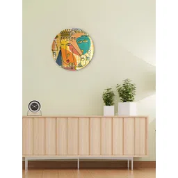 THE QUIRKY HOME White & Yellow Printed Ceramic Wall Plates-picture-23