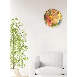 THE QUIRKY HOME Yellow & Red Modern Line Faces Printed Ceramic Decorative Wall Decor-picture-31