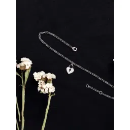 The Real Effect London 800 Sterling Silver White Gold Anklet for Women-picture-16