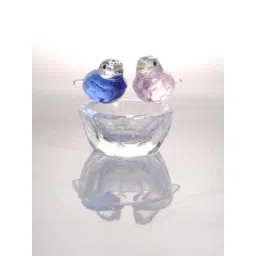 the real effect london Real Effect London Mozart Crystal White & Blue Bird Figurine - Set of 1-picture-23