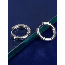 The Real Effect London Sonah Silver Round Hoop Earrings-picture-16