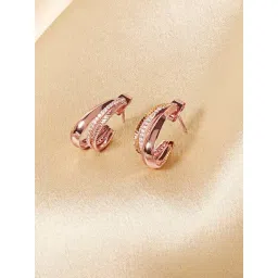 The Real Effect London The Opalia Rose Gold Plated Silver Hoop Earrings-picture-22