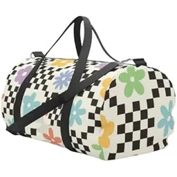 the sack co. Duffel Gym Bag,Your Ultimate Workout Companion | Checkflowers Design Duffle Bag for Travel | Compact,Stylish and Comfortable for Travelling | Suitable for Men and Women-picture-23