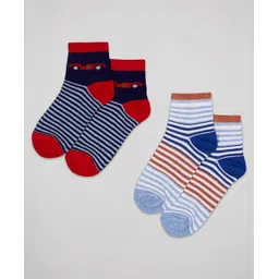 The Sandbox Clothing Co Striped Pair Of 2 Socks - Multi Color-picture-15