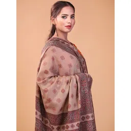 THE SHAWL STUDIO Women Ethnic Motifs Kullu Booti Woven Design Woollen Shawl-image-20