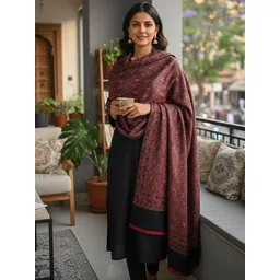 THE SHAWL STUDIO Women Paisley Woven Design Shawl-picture-28
