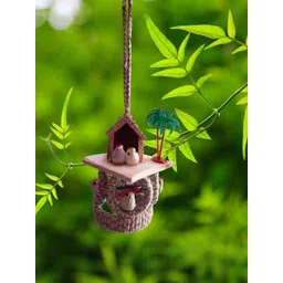 The Shine Store Artificial Flora Jute Balcony Hanging Birds Nest-picture-23