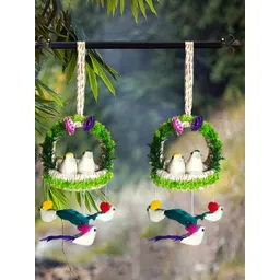The Shine Store Artificial Flora Jute Balcony Hanging Birds Nest Wall Decor-picture-34