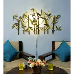 Green Iron Bamboo Tree Metal Wall Art-image-33