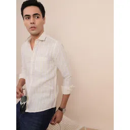 THE SHIRT CODE Men Classic Slim Fit Striped Casual Shirt-picture-16